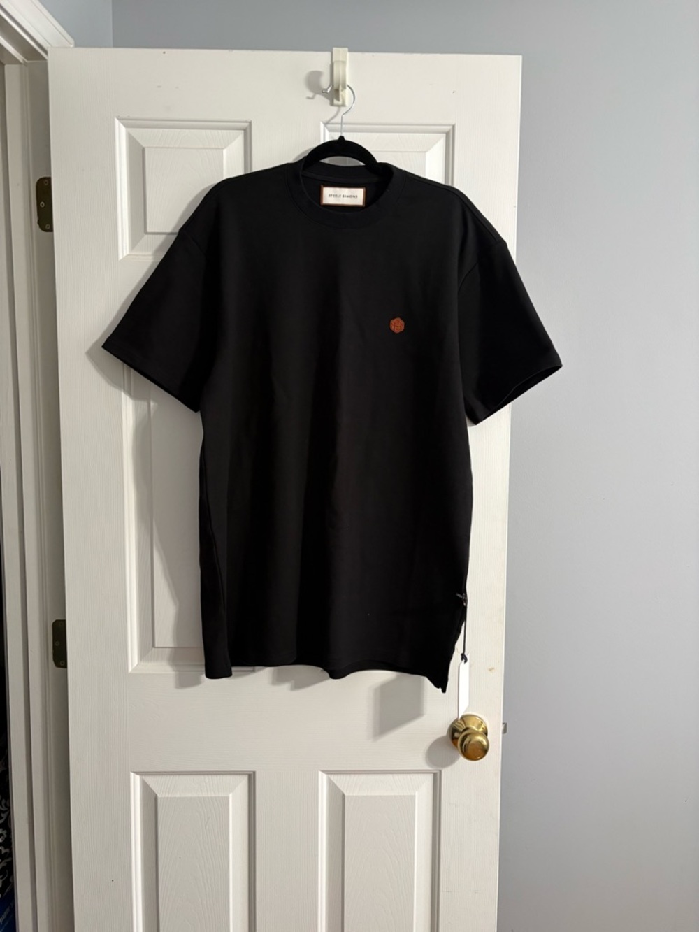 Black Men's Steel and Simon Crewneck T-Shirt